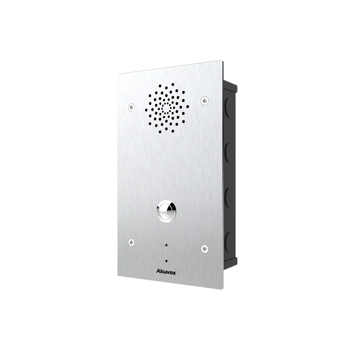 Akuvox E21A SIP Vandal-Resistant Audio Call Station – 316 Stainless Steel, Panic Button, Dual Relays, IP65, Surface Mount