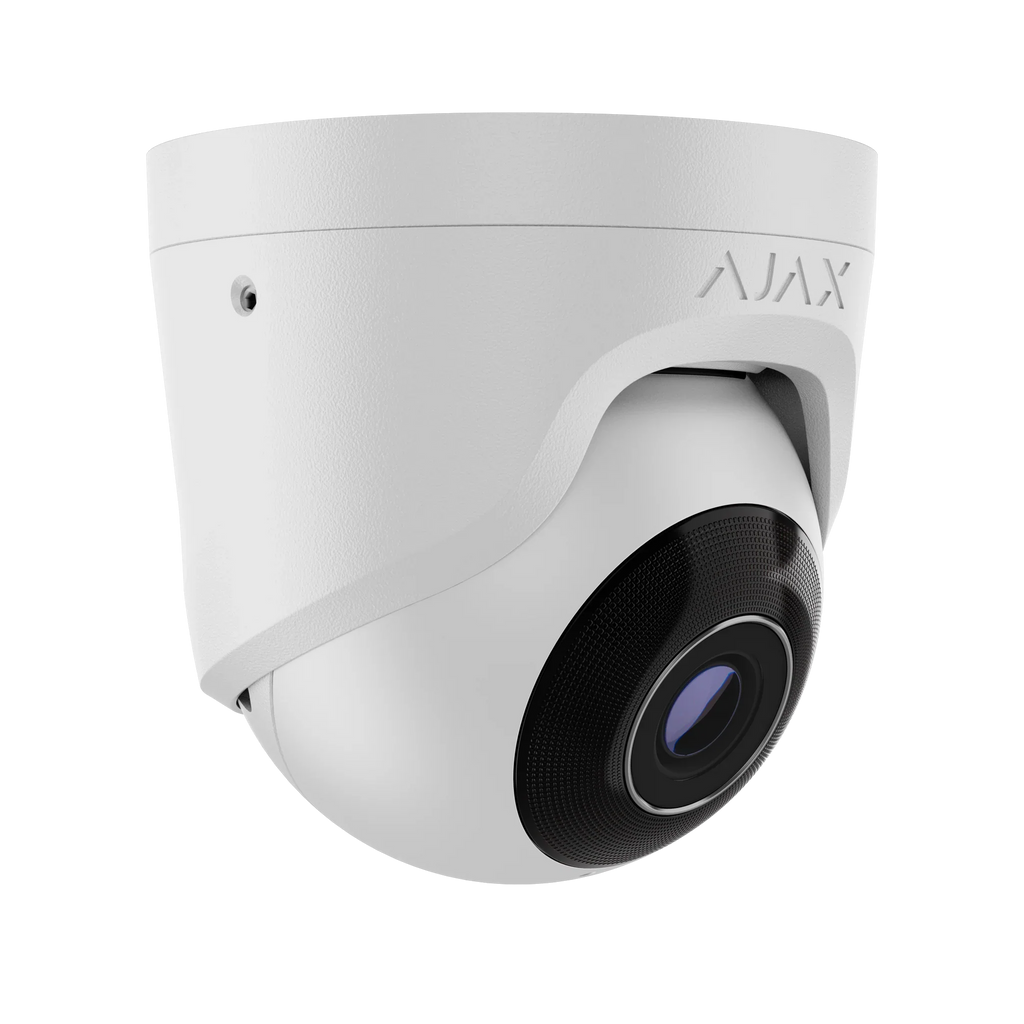 AJAX#64925 Ajax 5MP 4mm Turret IP Security Camera – White / Black