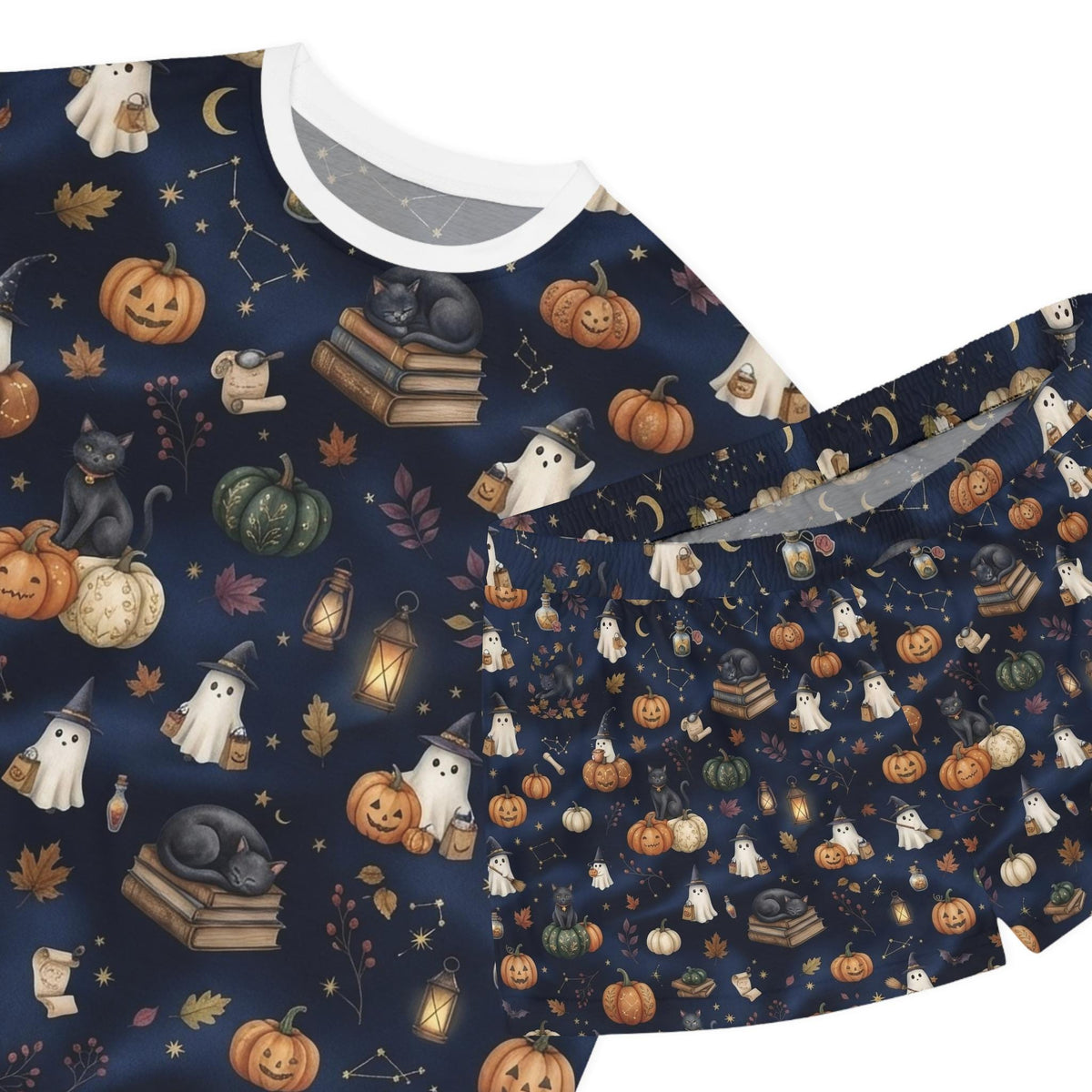 Pajama Halloween | Halloween Pajama Set | Short Pajama | Spooky Season Gift| Gift for Her| Halloween Gift | Custom PJS
