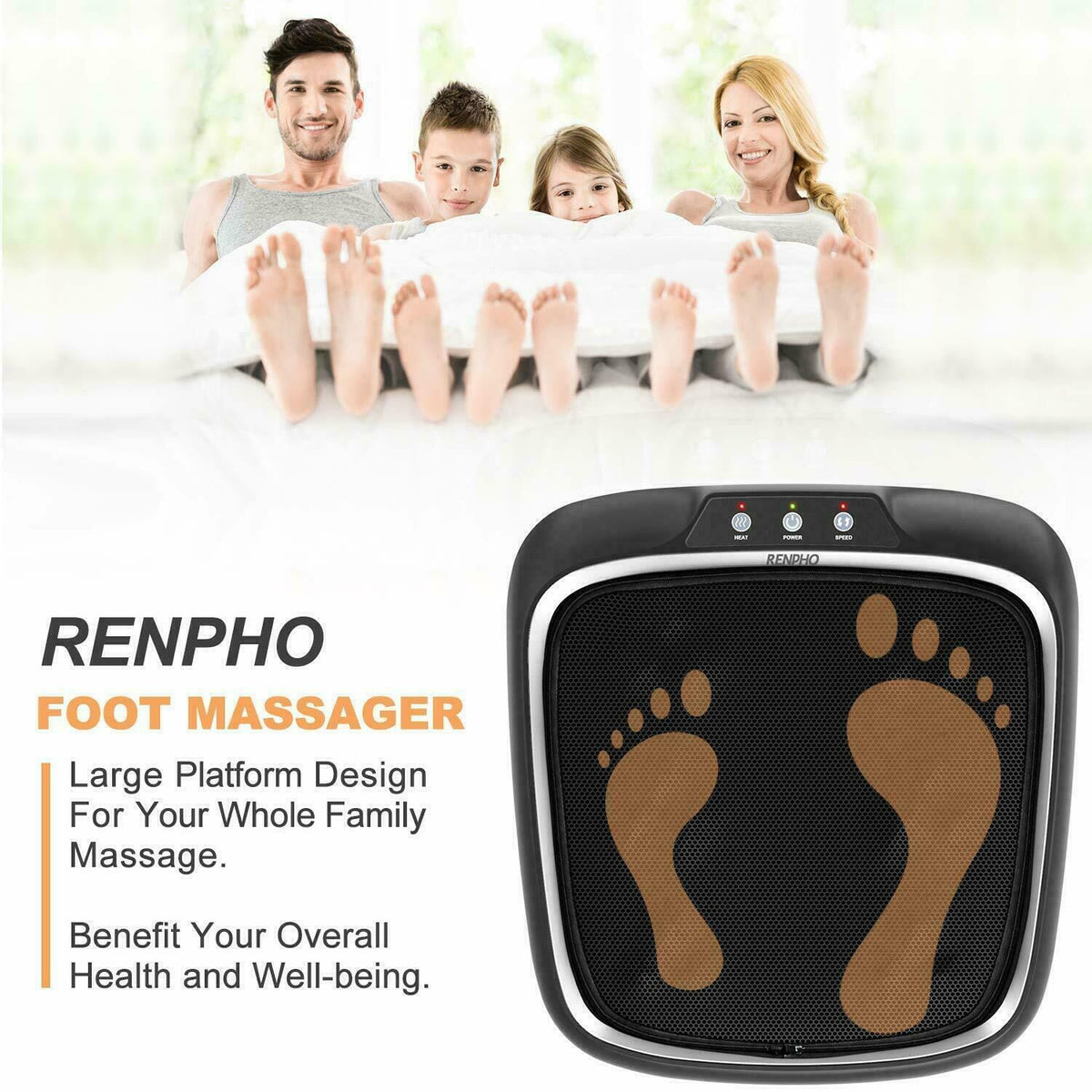 Electric Shiatsu Foot Massager with Heat and Kneading