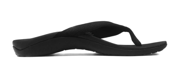 Axign Premium Orthotic Flip Flops with Arch Support – Black (Womens)