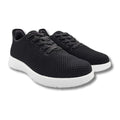 Axign River Lightweight Casual Orthotic Shoe - Black w/White Soles (Mens)