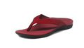 Axign Premium Orthotic Flip Flops with Arch Support – Wine Red (Mens)