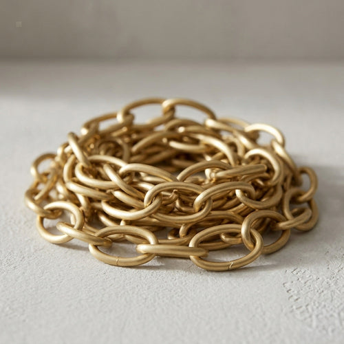 100cm Chain Extension Including Carabiner - Brushed Brass (Gold)