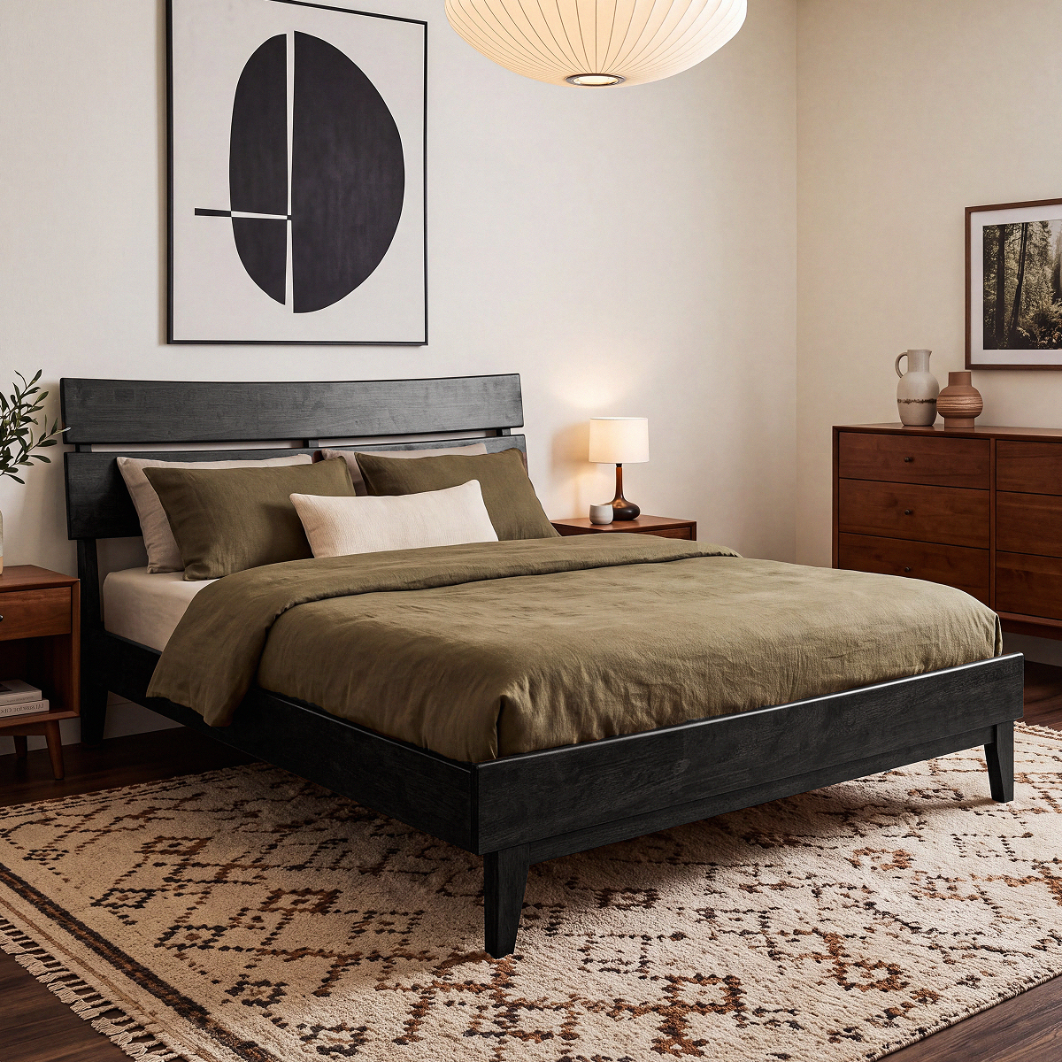 Aurora Solid Wood Bed Frame