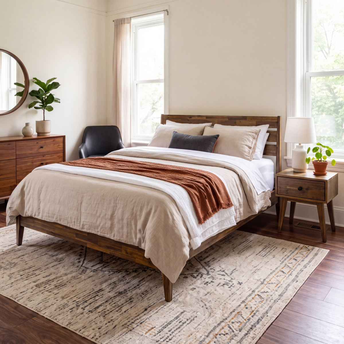 Sofia Solid Wood Bedside Table