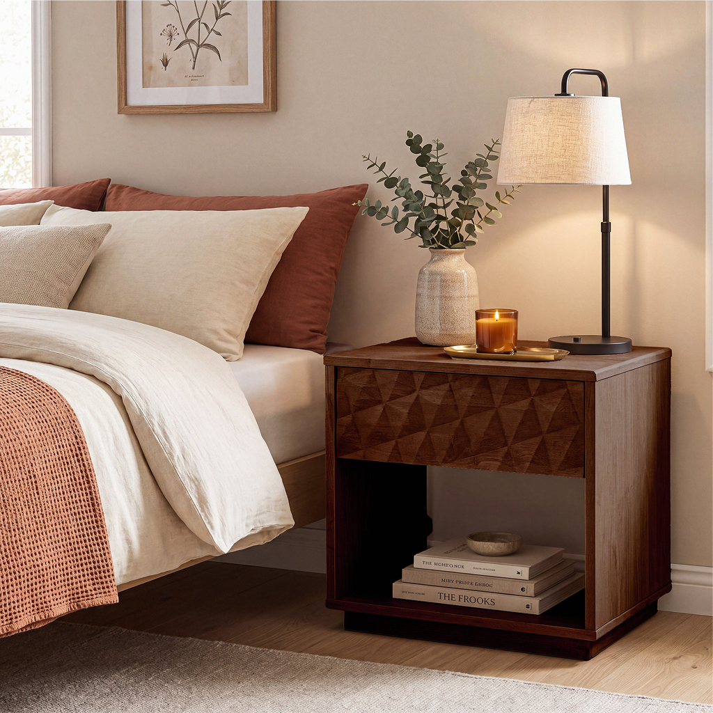 Sapa Solid Wood Bedside Table