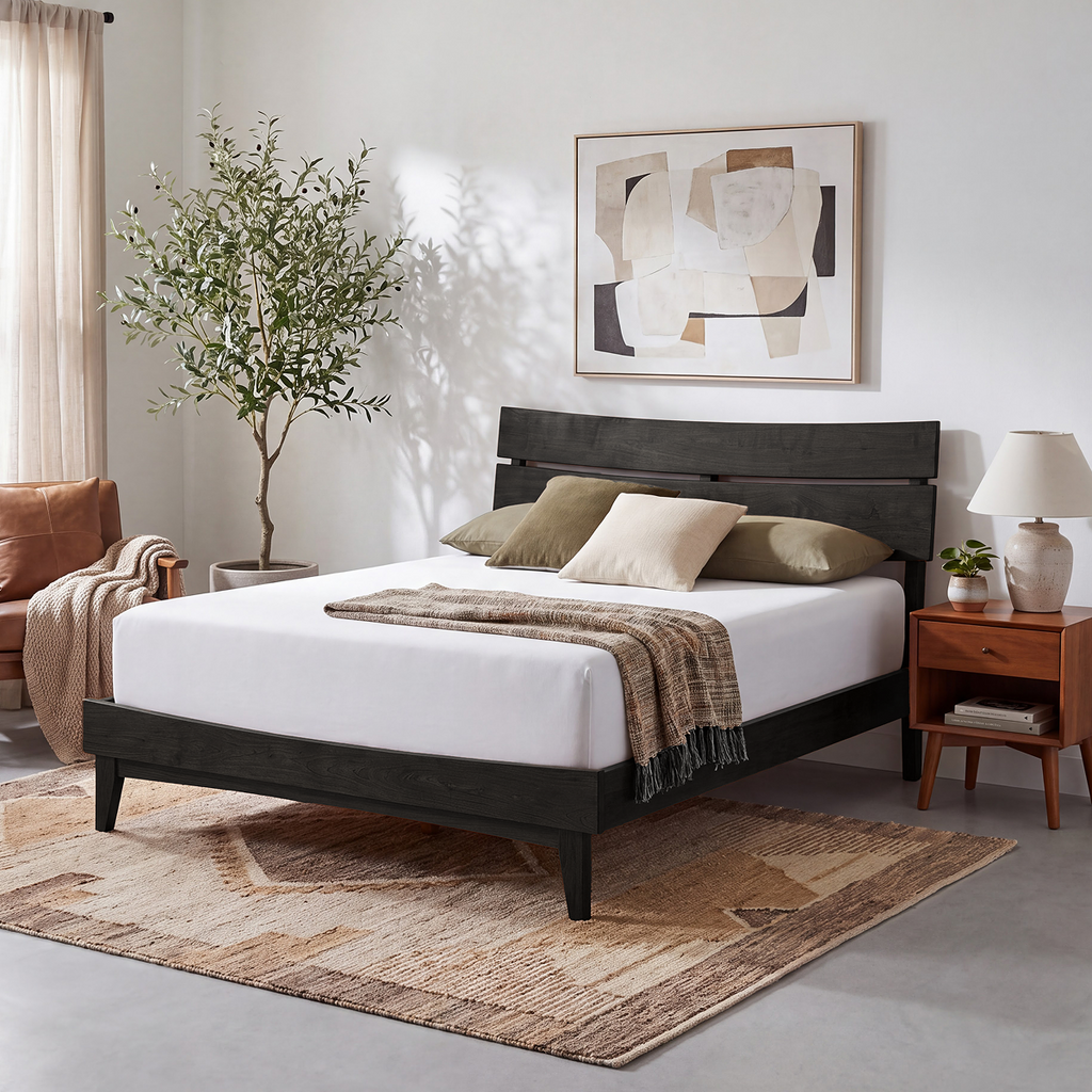 Aurora Solid Wood Bed Frame