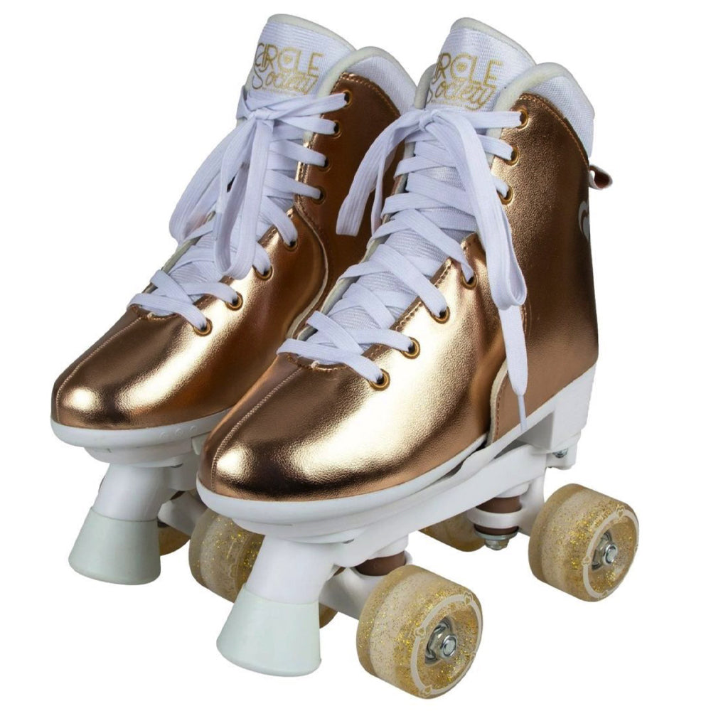 Bravo Sports Circle Society Metallic Rose Gold Roller Skates Size 3-7