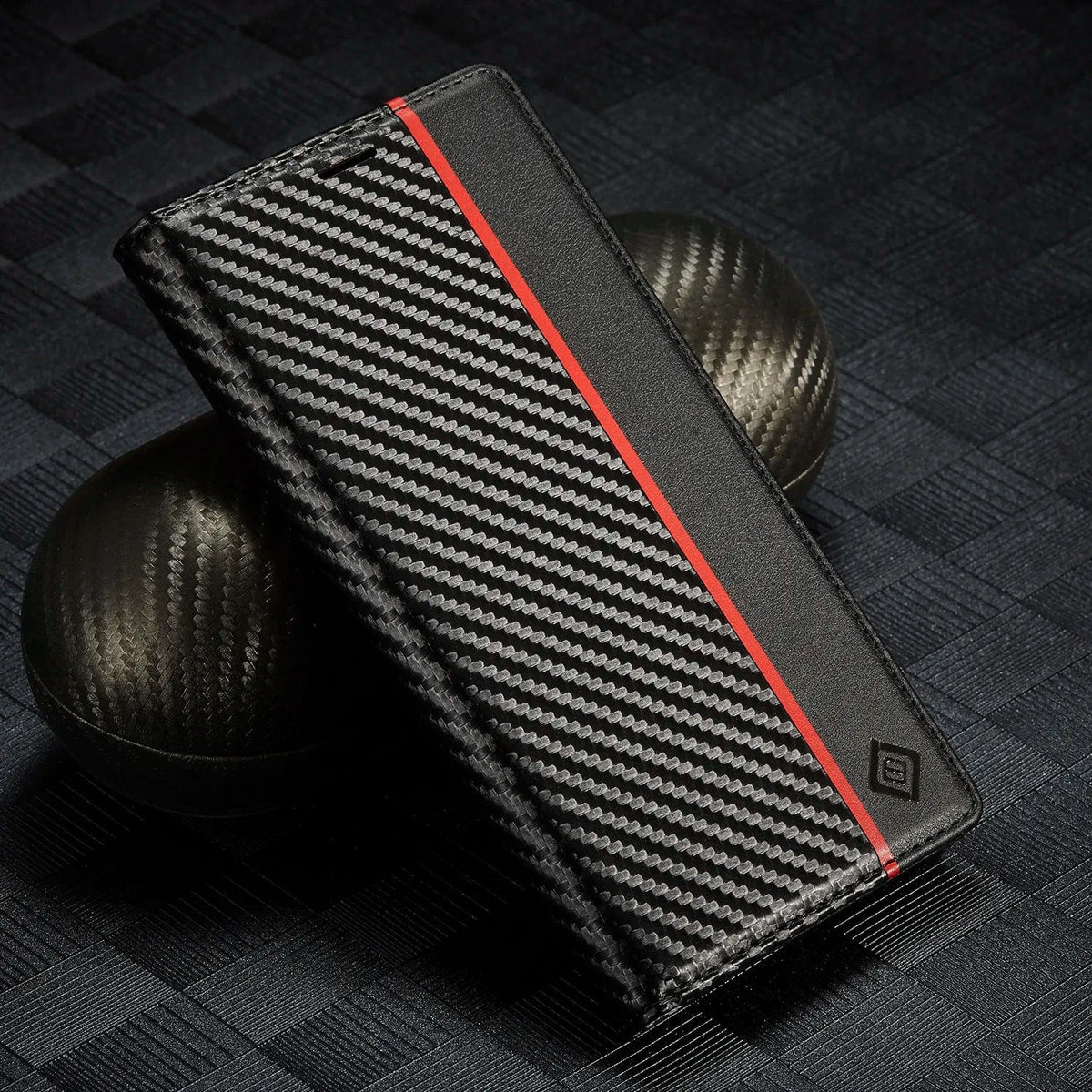 iPhone 15 Carbon Fiber Wallet Case