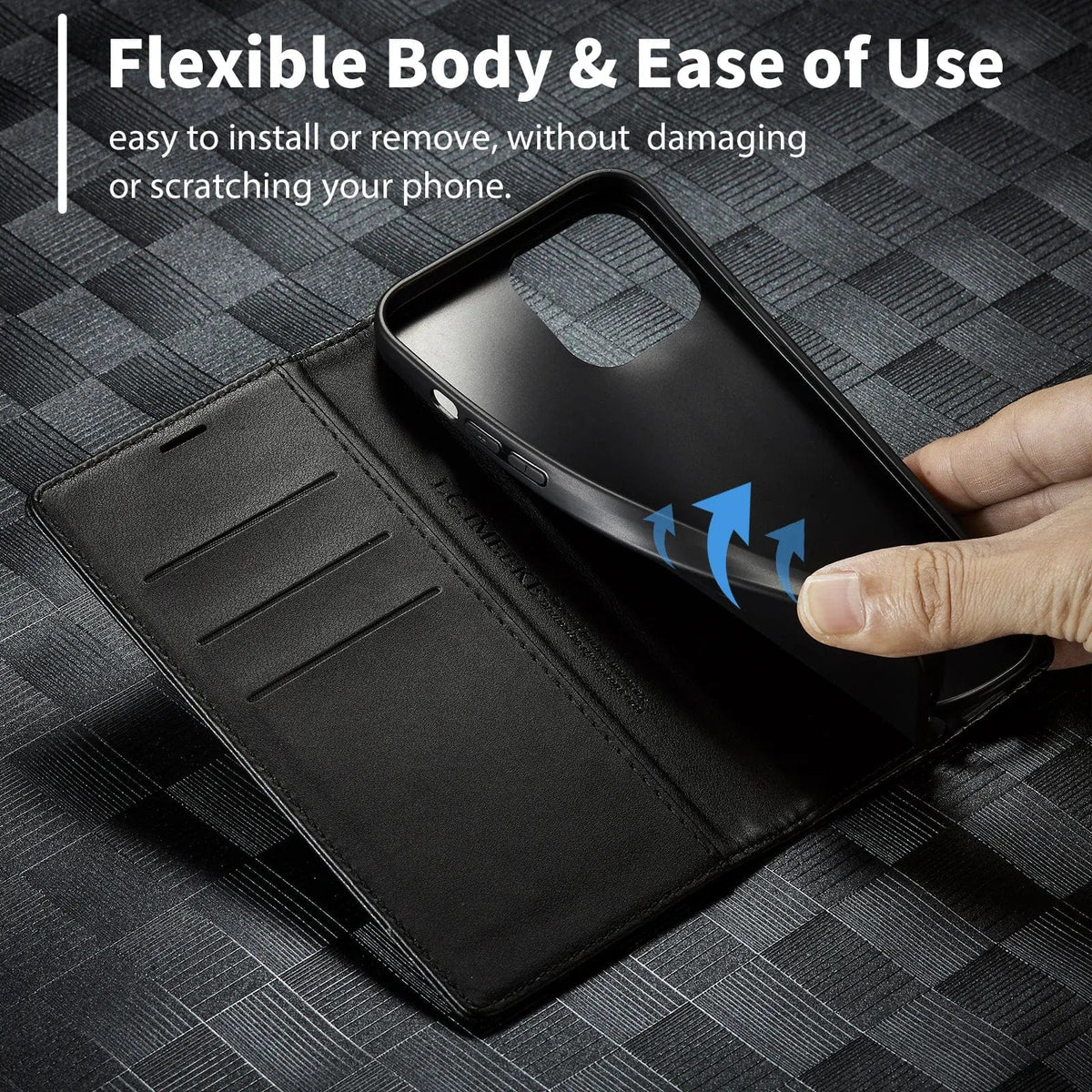 iPhone 15 Carbon Fiber Wallet Case