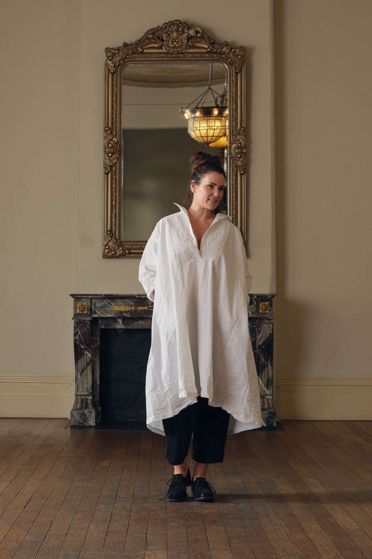 Marcel Tuxedo Dress - Cotton Poplin
