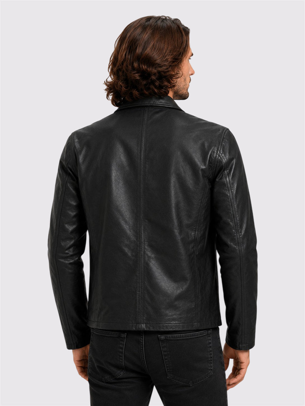 Black Leather Racer Jacket
