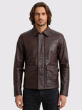 Brown Leather Biker Jacket
