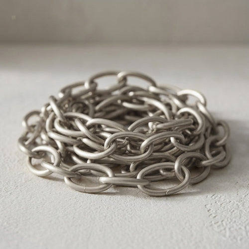 100cm Chain Extension Including Carabiner - Brushed Nickel