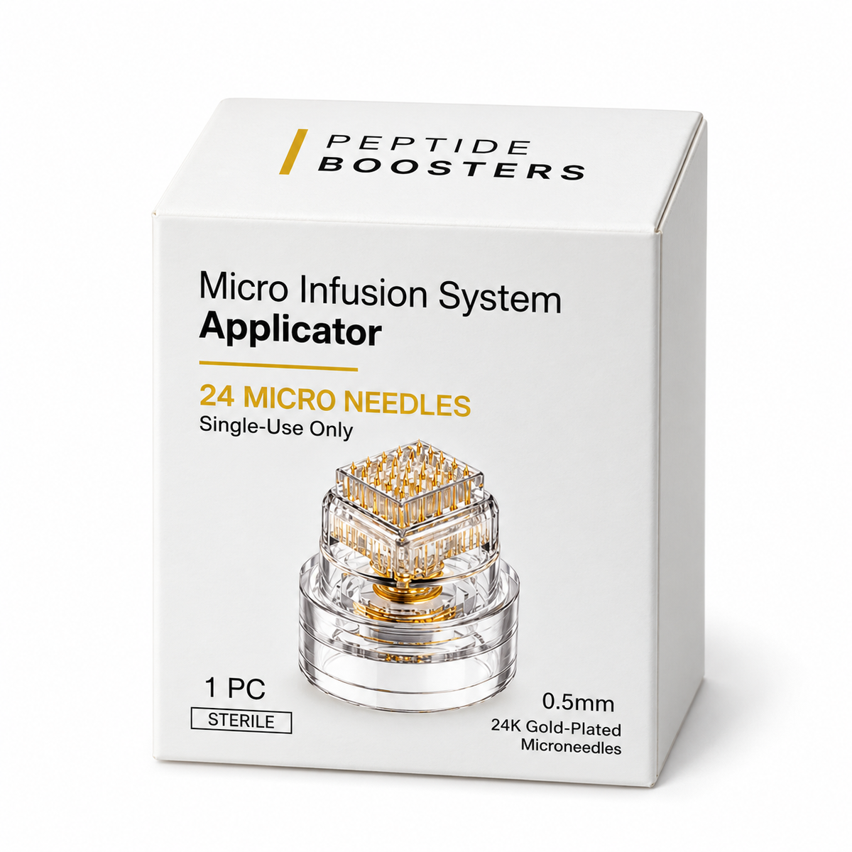 Peptide Boosters Microneedle Applicator | Single Unit | 0.5 mm