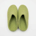 Wool Felt Slippers – Handmade 100% NZ Wool Unisex House Shoes | Green & Olive