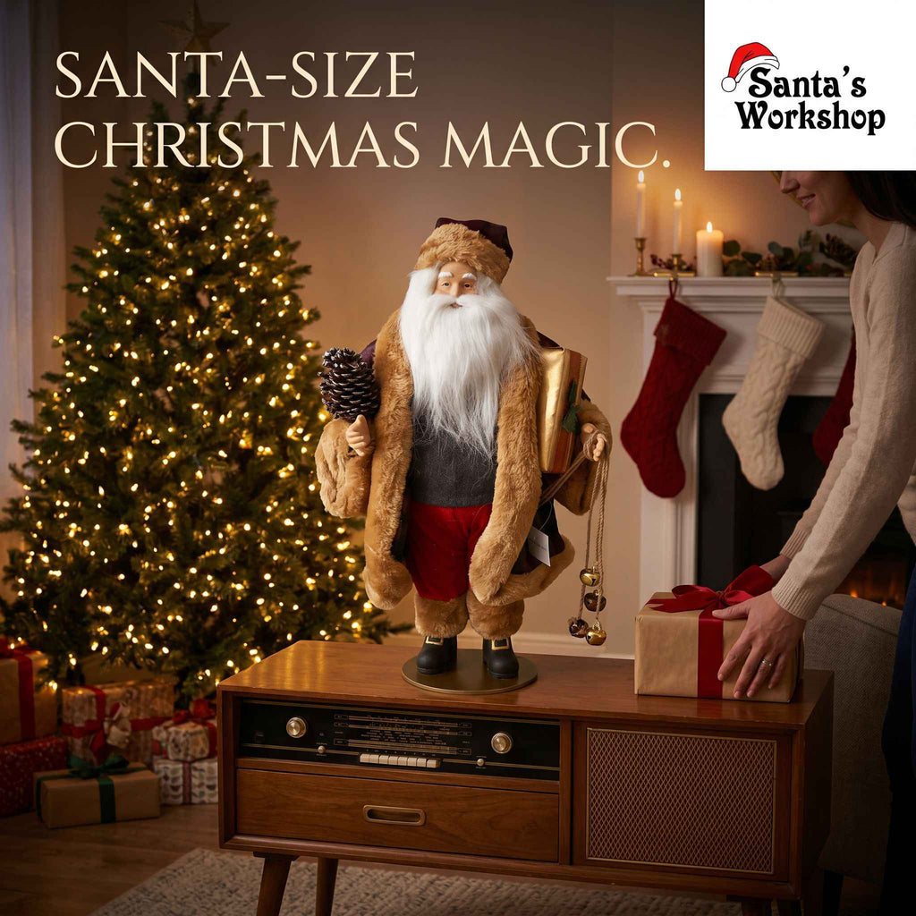 49cm Christmas Decoration Ornament Santa Claus – Large Festive Santa Figurine, Holiday Home Christmas Display Decor