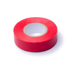 CCTV TRADIE Red PVC Insulation Tape – 18mm x 20m, Pack of 10 | Flame Retardant Electrical Tape | Part No. TF300003