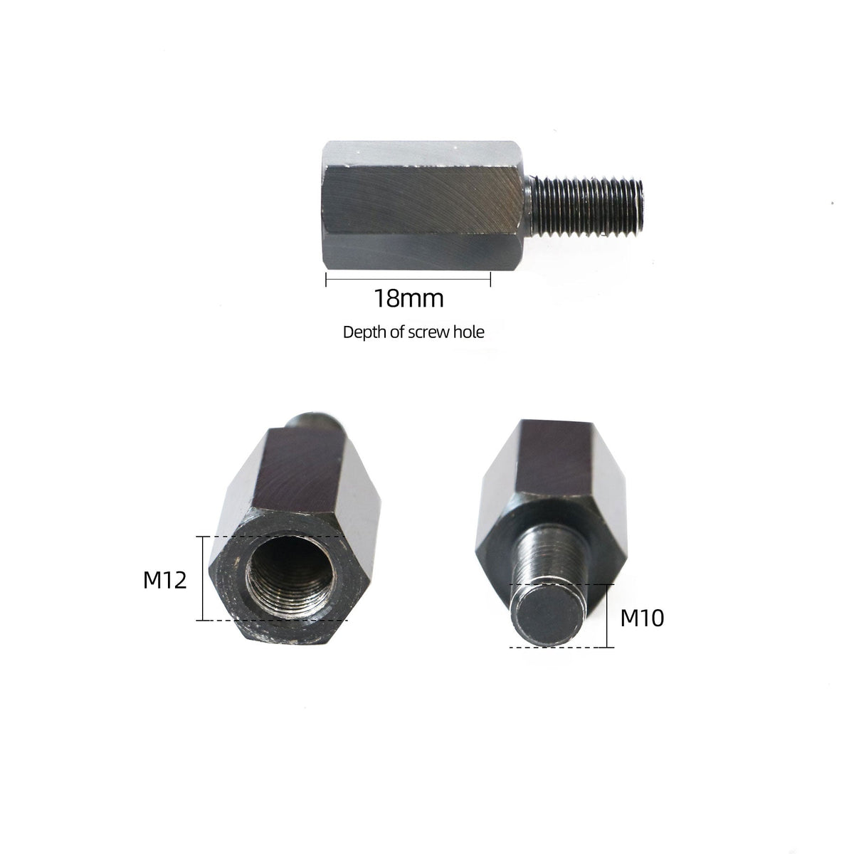 EUNORAU M12 to M10 Trailer Hitch Adapter for Hub Motor Ebike