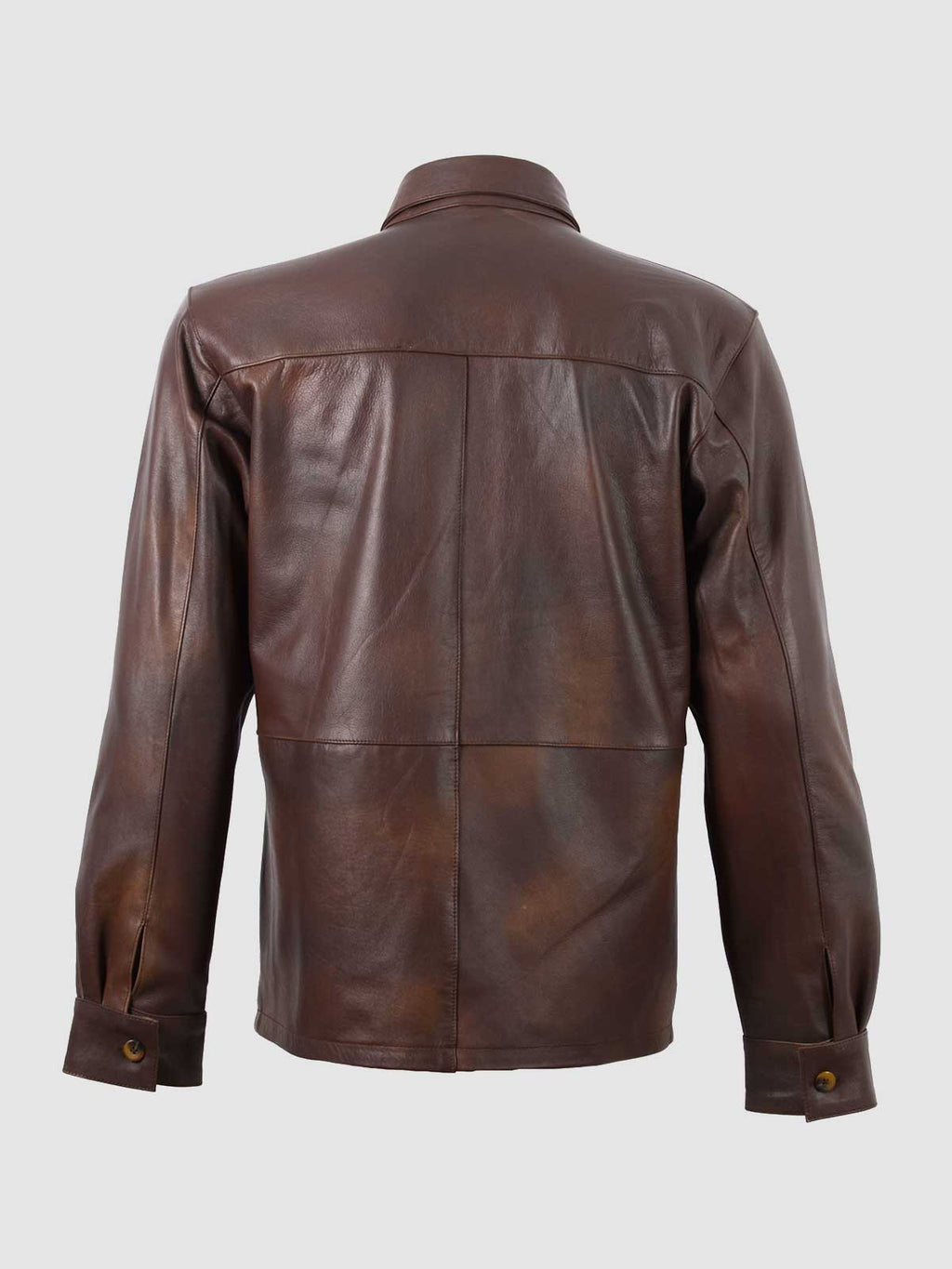 Brown Leather Spring Shirt