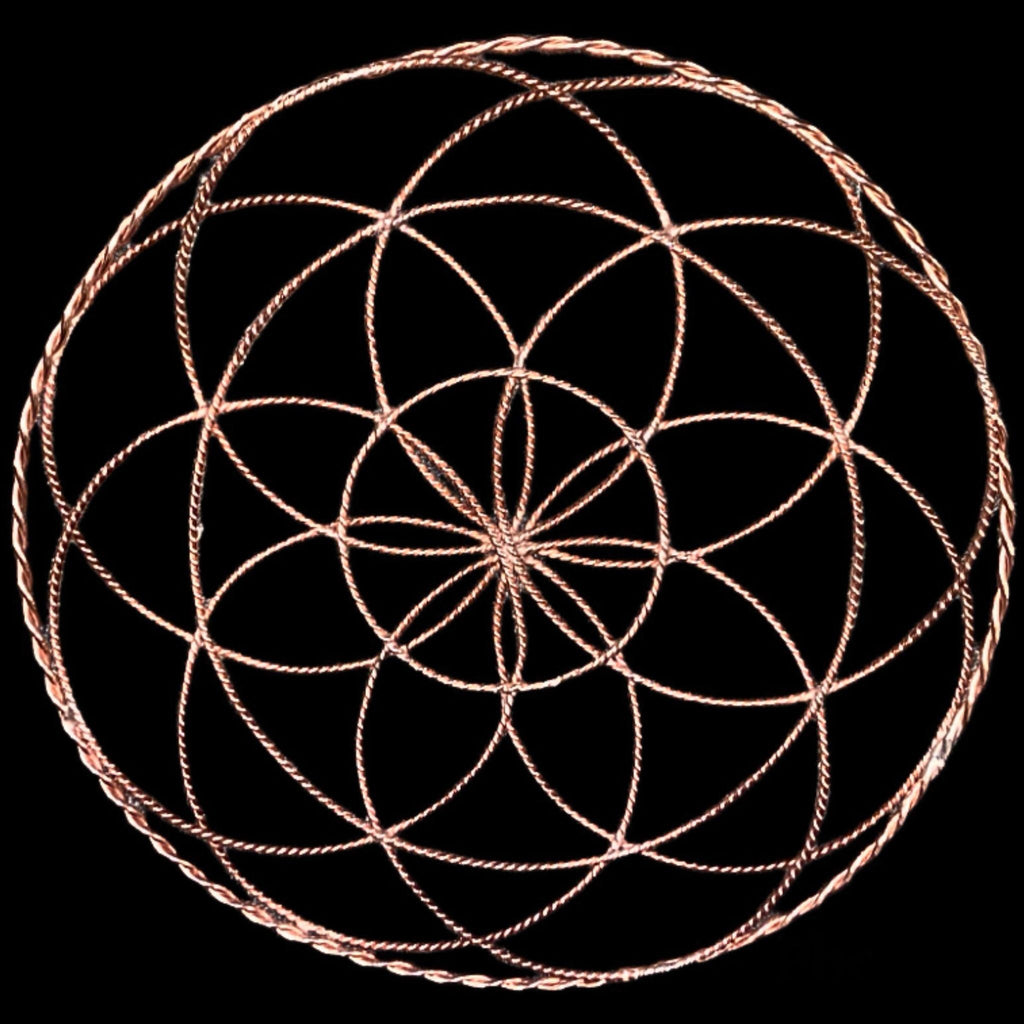 Flower of life - charge healing plate - Tensor Ring - reiki healing -  healing tool