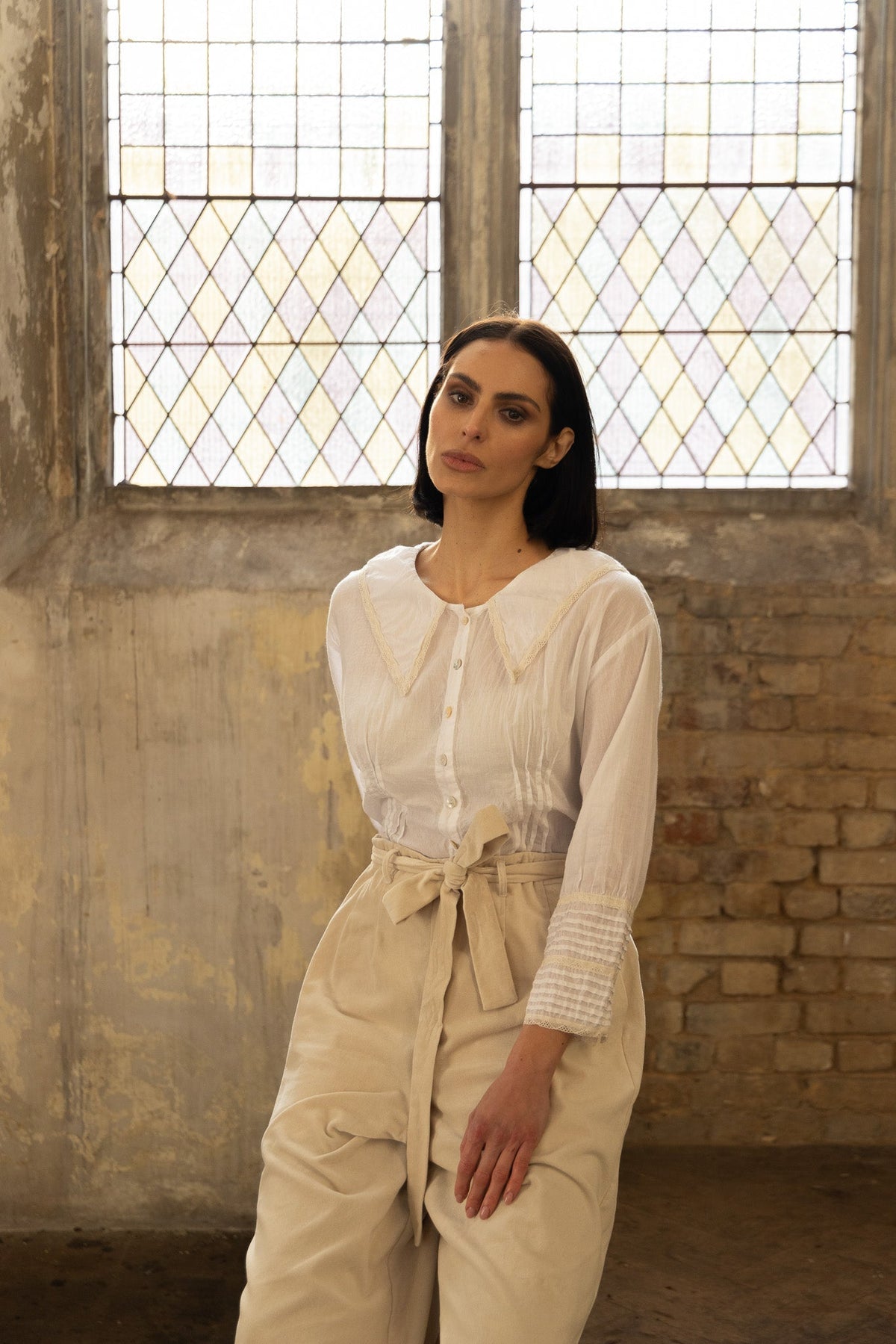 Wednesday Shirt - Cotton & Lace