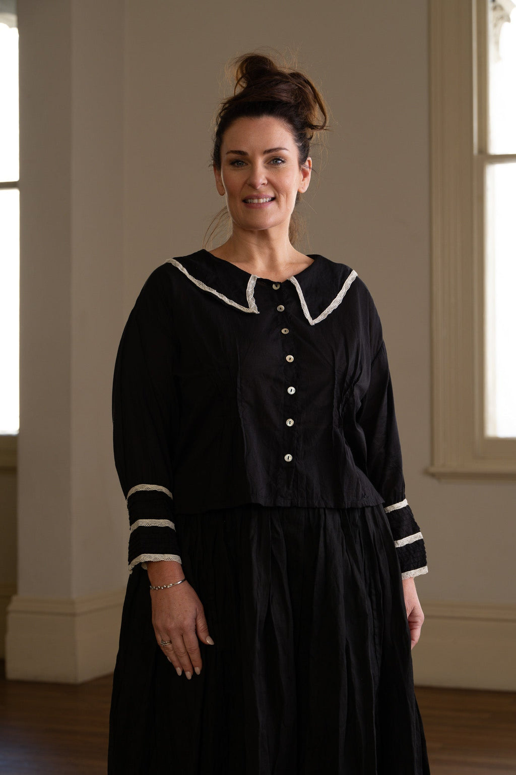 Wednesday Shirt - Cotton & Lace