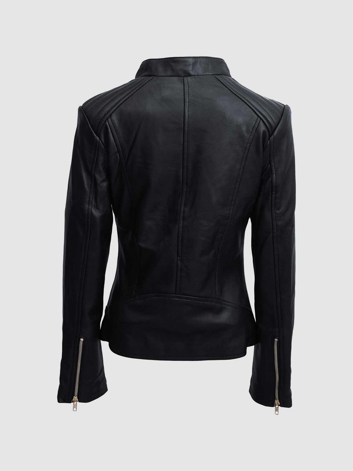 Black Leather Moto Jacket