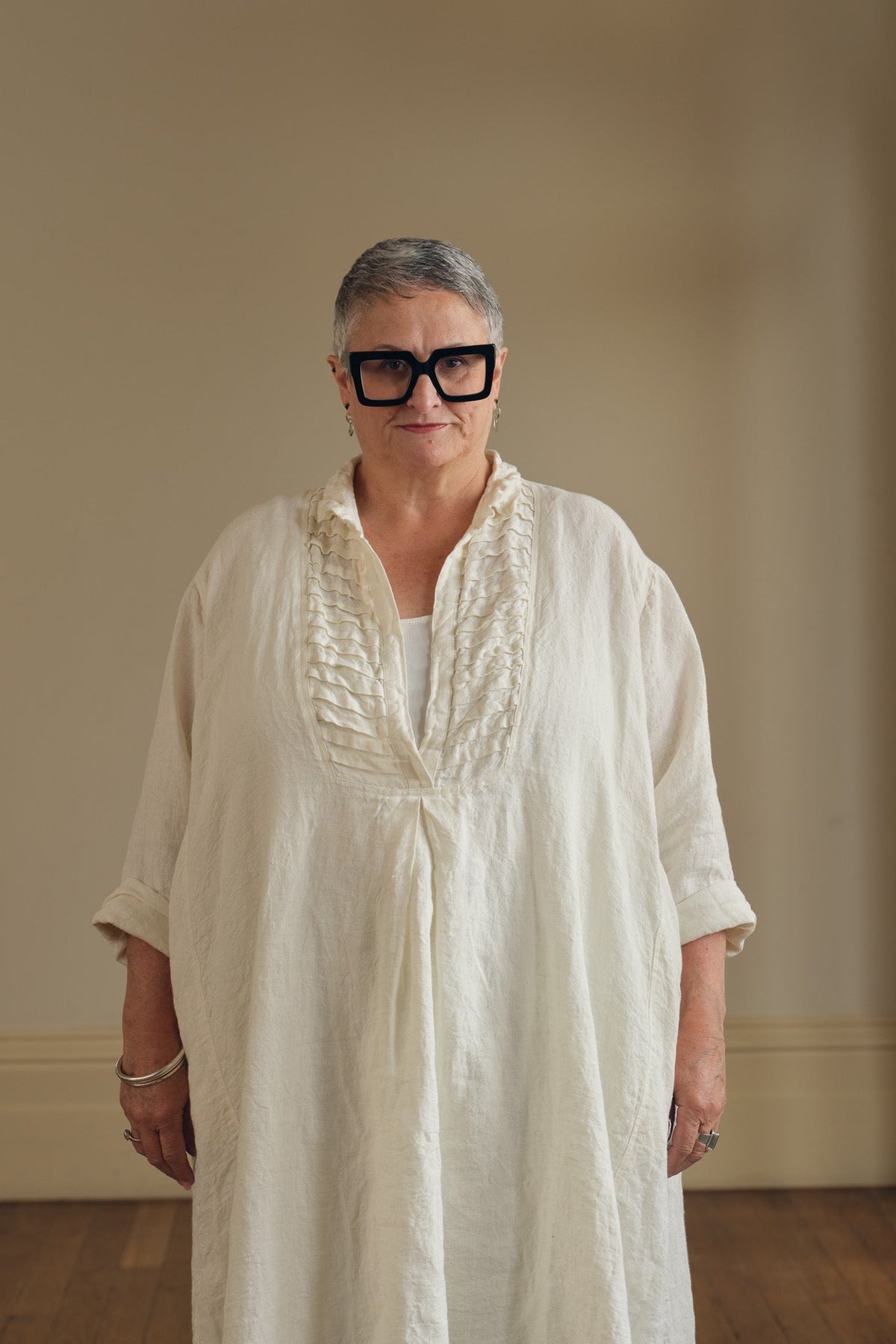 Yves Tuxedo Dress - Linen